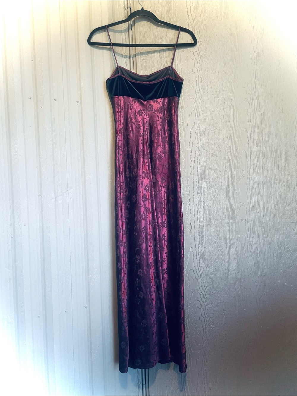 VTG 90s Y2K Slip Dress Velvet Brocade Empire Gothic Whimsigoth Fairy USA sz 0 ?